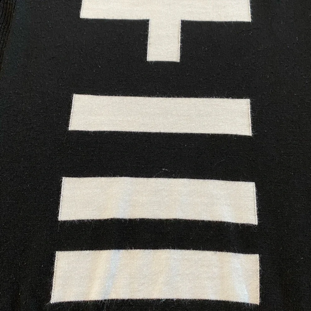 Ron Tomson Men’s Black Modern Signs Graphic Sweater